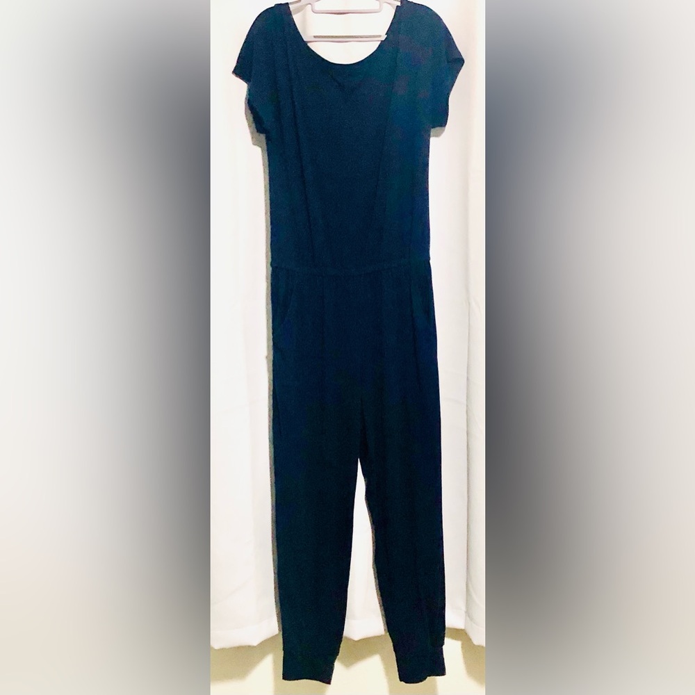 Navy Blue Romper/Jumpsuit with Pockets - Picture 4 of 7